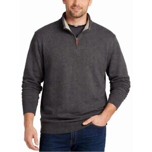 NWT Ribbed knit Quarter zip Sweater Size L Comfy Office Preppy